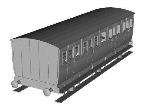 MGWR 6 wheel coach Lav 1st coach 1/32 scale
