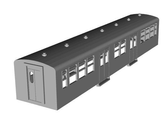 Sri Lanka Railways suburban coach 1/87 scale
