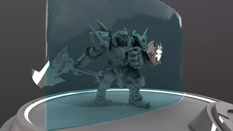 Overwatch Reinhardt blackhart statue figure