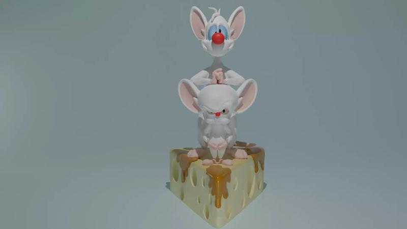 Fanart Pinky and the Brain donos do queijo