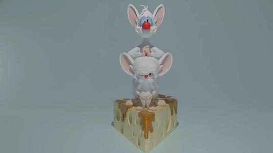 Fanart Pinky and the Brain donos do queijo