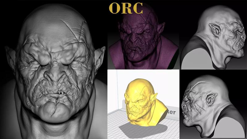 Orc Head Bust
