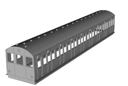 Metropolitan Railway 1929 MW driver trailer coach 1/148 scale