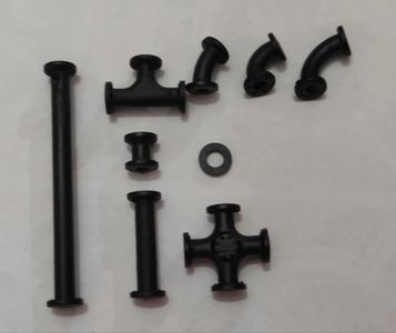 Pipe fittings scalable for model train dioramas ( Rohrverbindungen skalierbar für Modellbahn-Dioramen )