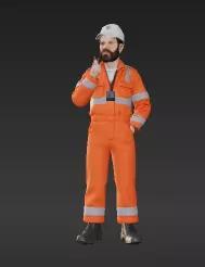 85 - Realistic Race Marshal Figure for Trackside Dioram