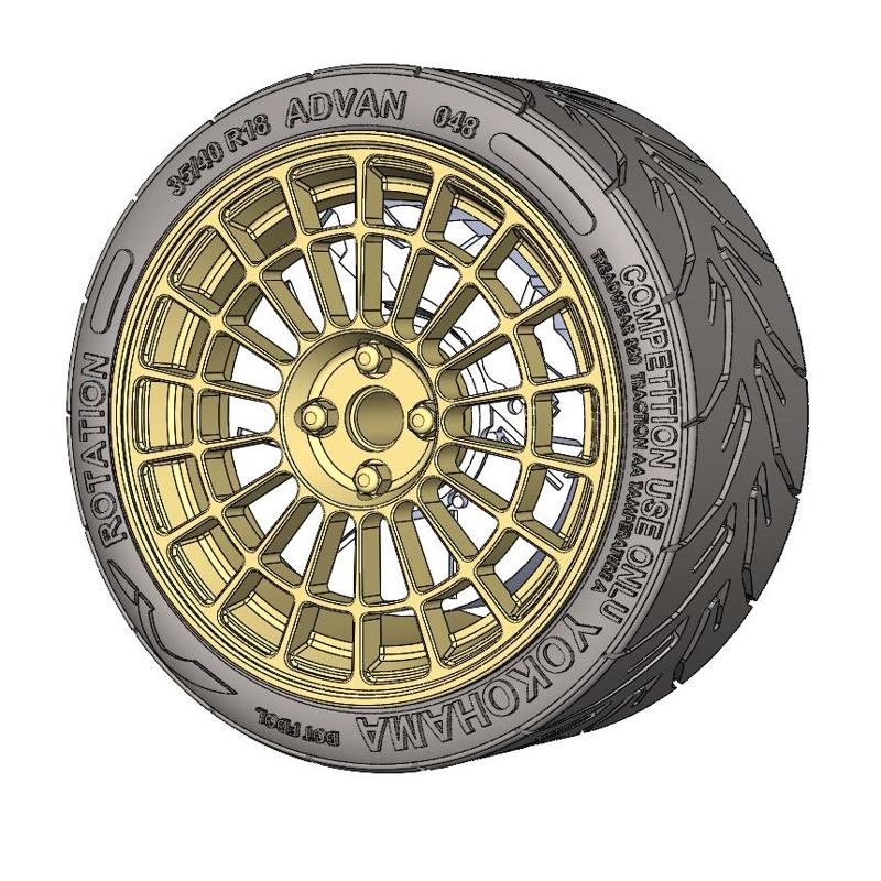 Roll19 500 Abarth Wheels 1/64 scale