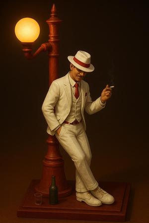 Ze Pilintra Gentleman Statue - Spiritual Elegance in 3D
