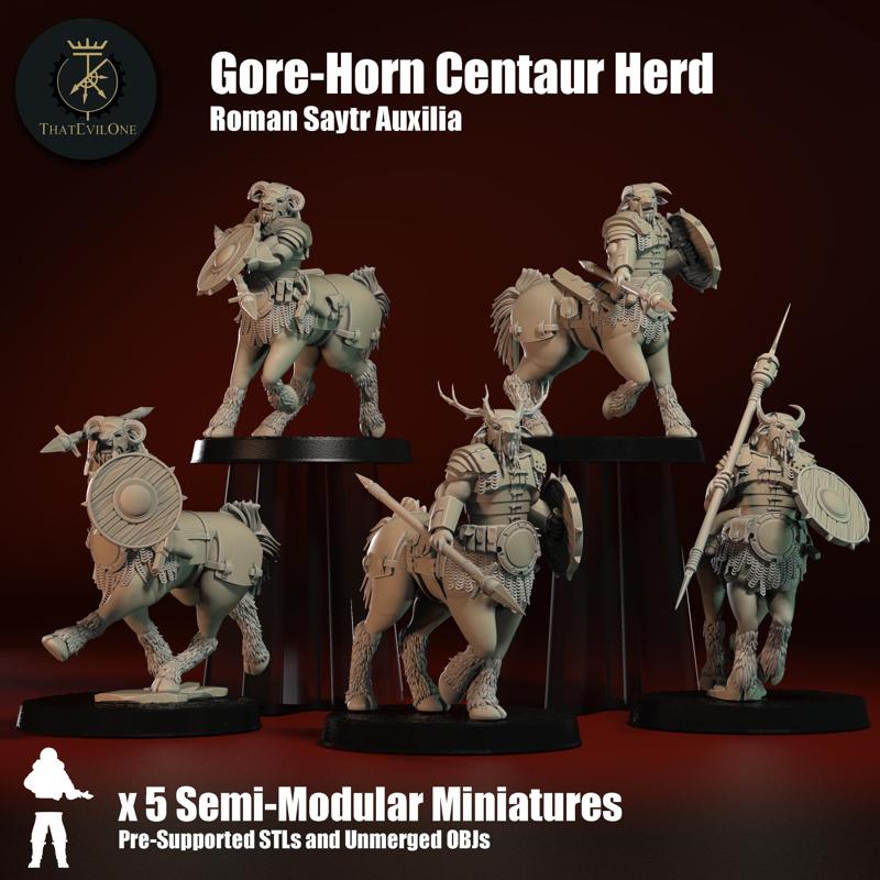 Roman Saytr Gore-Horn Centaurs - Presupported