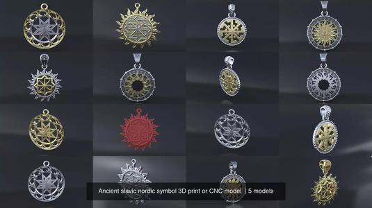 Ancient slavic nordic symbol 3D print or CNC model  3D Model Collection