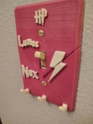 Harry Potter Lightswitch Cover chopped for M3D printer / 100mm bed