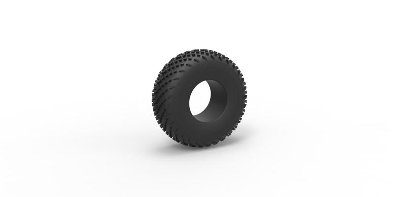 Diecast low pressure tire 2 Scale 1 to 25