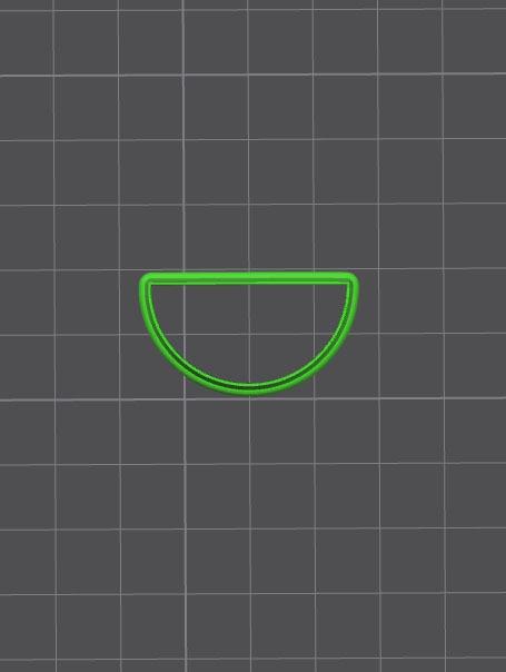 Pack Cutter polymer clay / cookies half circle shape