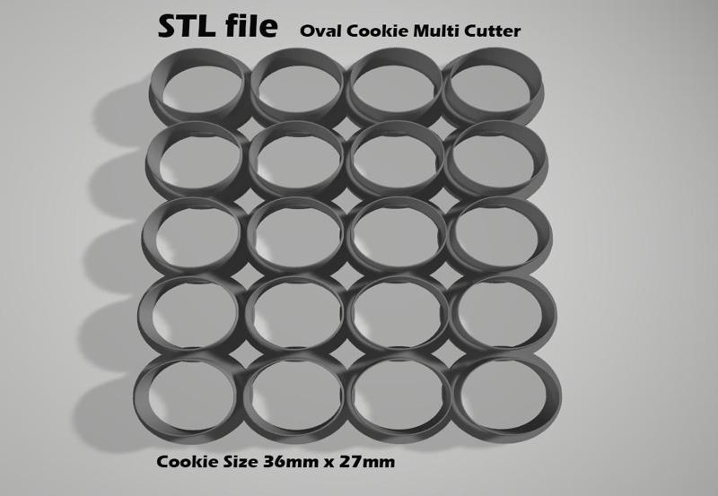 Oval Cookie Multi Cutter | Cuts 20 Oval cookies at once | with Commercial License