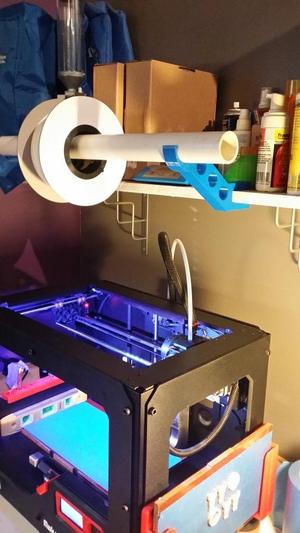 Simple shelf filament holder