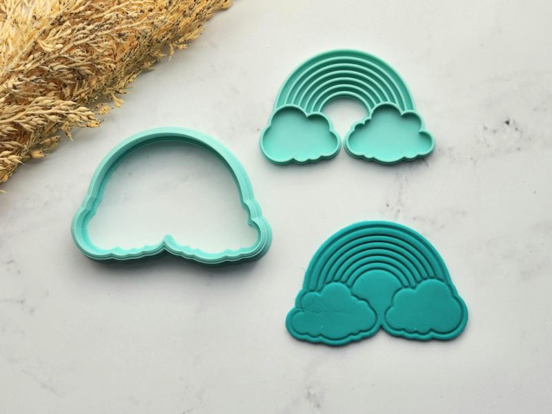 Rainbow and Clouds Cookie Cutter