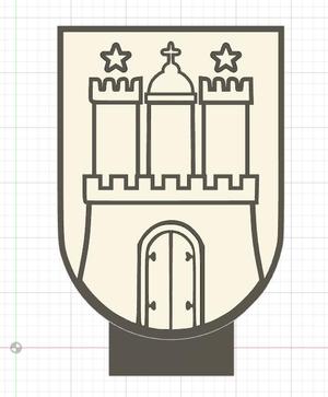 WLED LED lamp Hamburg coat of arms Hanse RGB Hammaburg