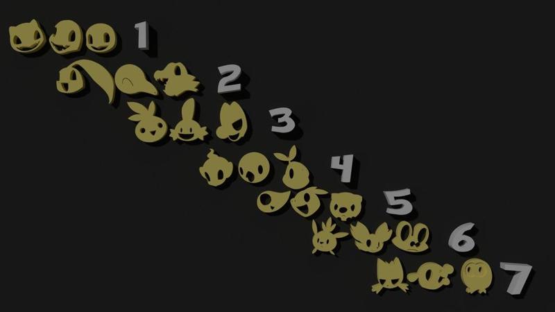All Pokemon Starter Faces