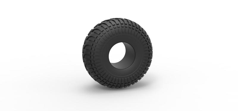 Diecast low pressure tire 10 Scale 1:25