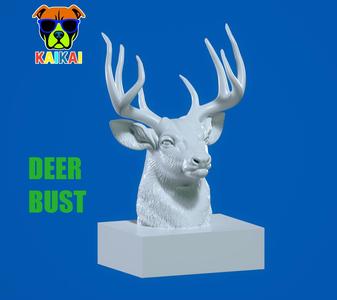 Cervus canadensis - Deer bust model - 3D print