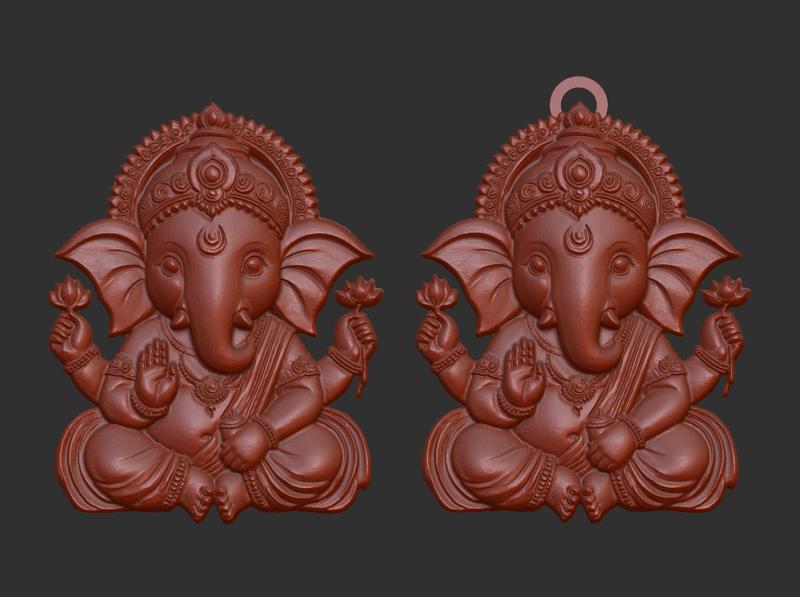 lord ganesha pentant and cnc model