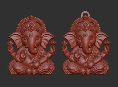 lord ganesha pentant and cnc model