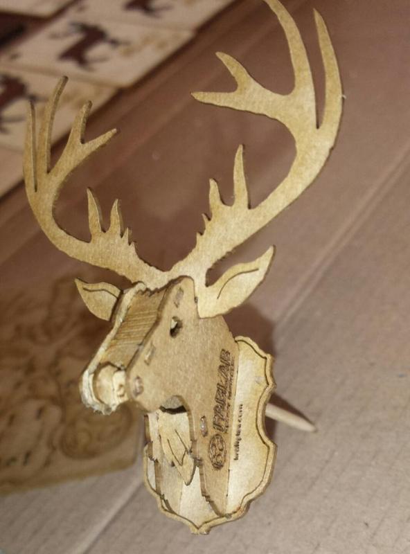 Christmas Reindeer kit card using kraftplex