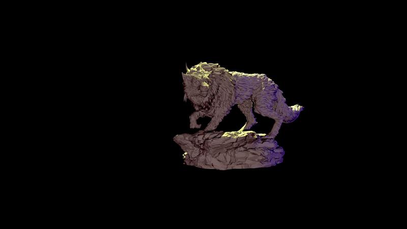 Giant Wolf miniature for dungeons and dragons