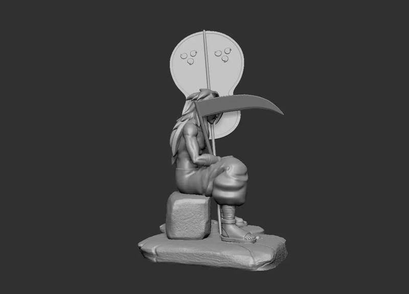 madara statue with skull and crossbones