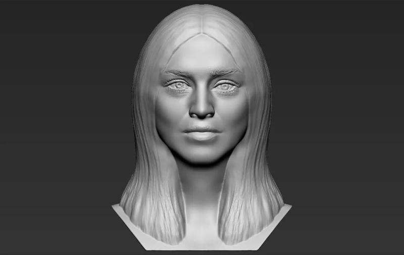 Madonna bust 3D printing ready stl obj formats
