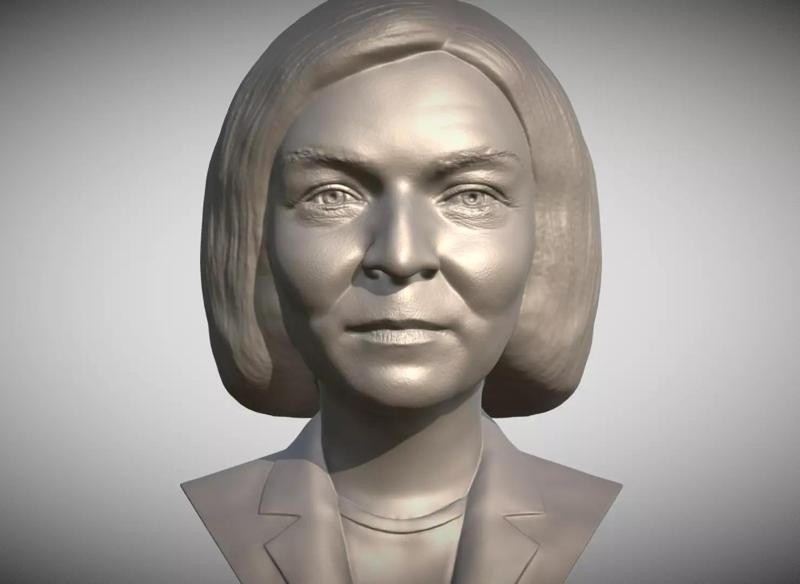 Liz Truss bust for 3D printing