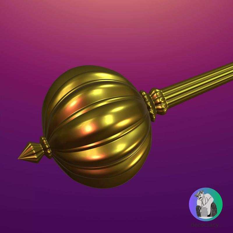 Lord Hanuman Mace Gada Minimal Art Sculpt 7 Inch