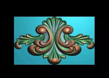 3d model of flowers and leaves