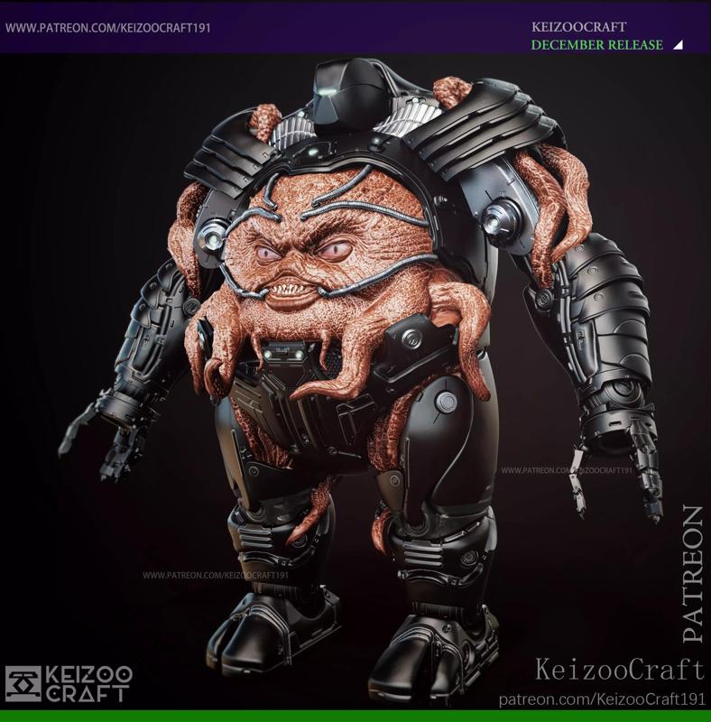 KRANG-MECH DRANG-TMNT-FAN ART-KRANG ROBOT-3D PRINTABLE-STL