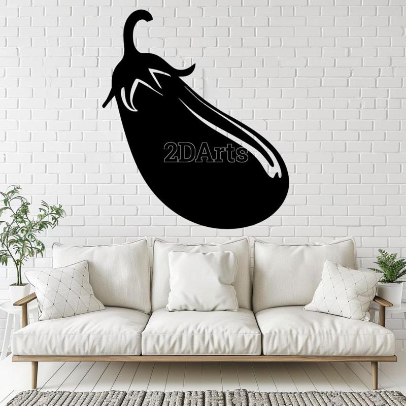 Eggplant 2D Wall Art/Window Art - Digital STL & SVG File