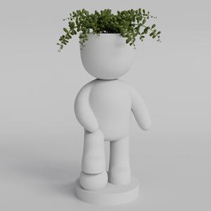 Soccer Player Planter STL File for Unique Home Decor - Instant Digital Download