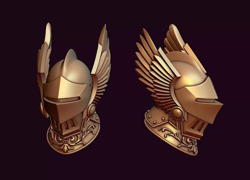 Knight Winged Helmet Bead