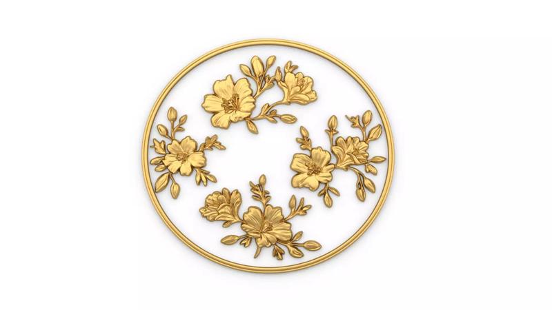 decor set wall panel flowers relief  CNC 10