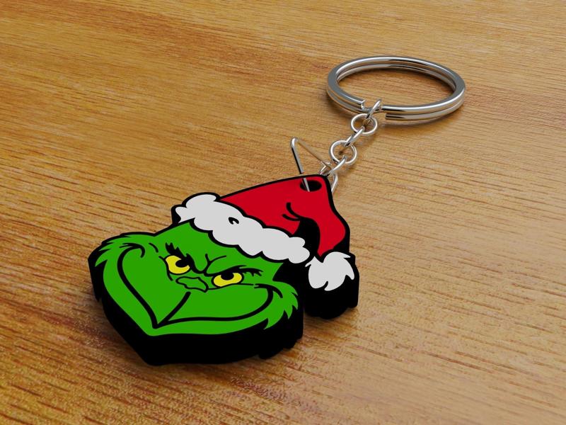 Grinch keychain