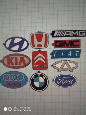 Car logo key rings pack 10 + 1