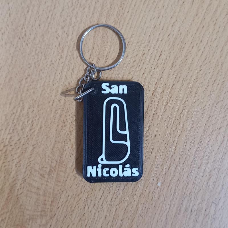 San Nicolás Circuit keychain