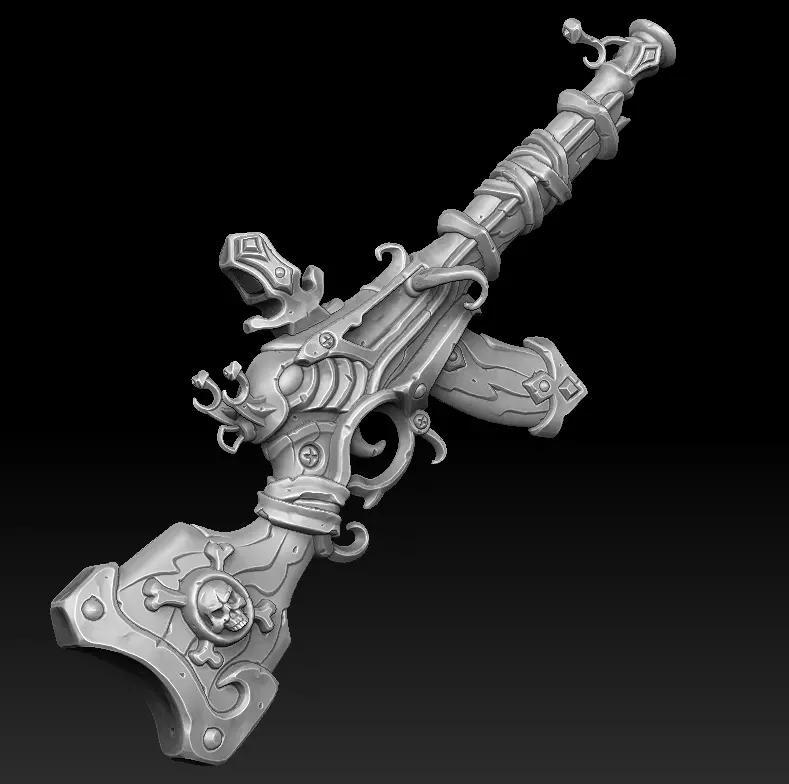 Pirate assault rifle 3d print