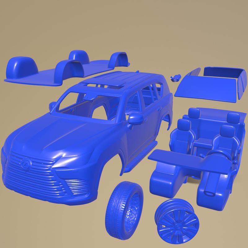 Lexus LX 600 2022 PRINTABLE CAR IN SEPARATE PARTS