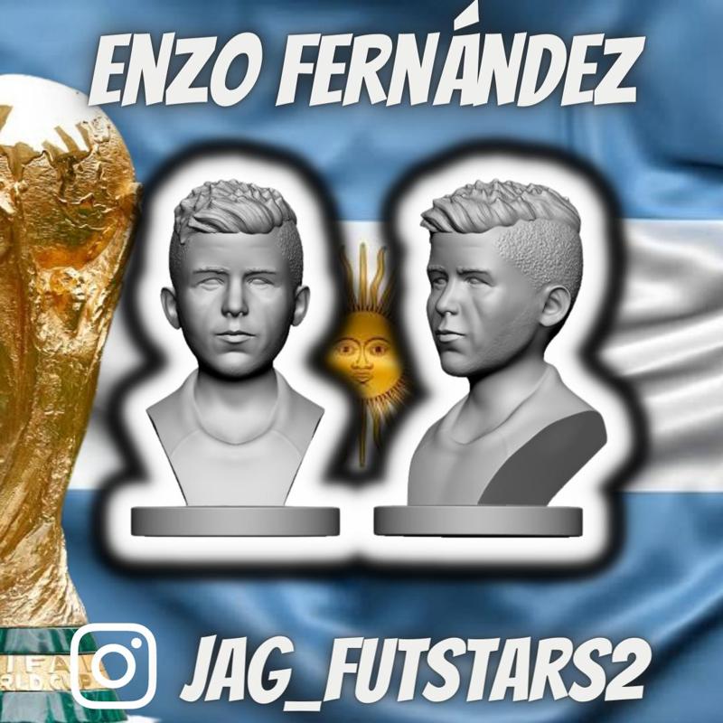 Argentina 2022 - Enzo Fernandes - Soccer Bust