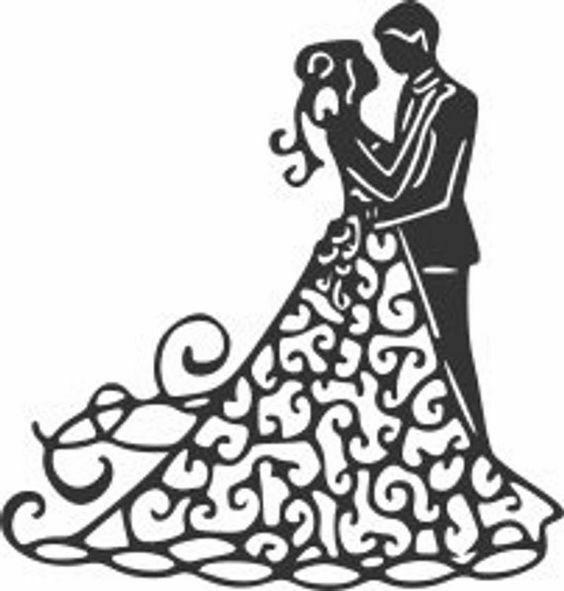 Stickers married couple volute