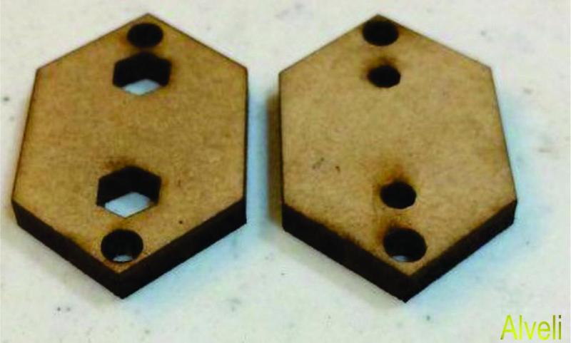 Lasercut Height Adaptor for Ball Caster (Pololu)