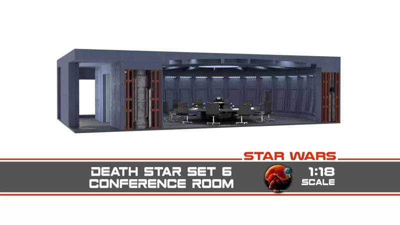 Complete Set 6 - Death Star Conference Room 1-18 scale Hasbro 3D Model Collection
