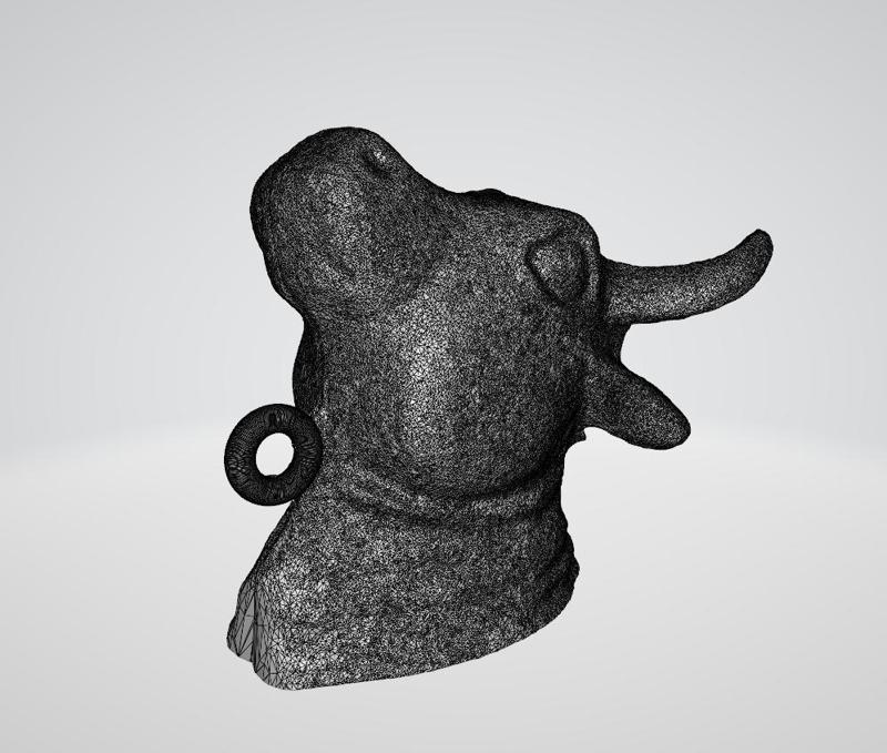 COW'S HEAD WITH RING