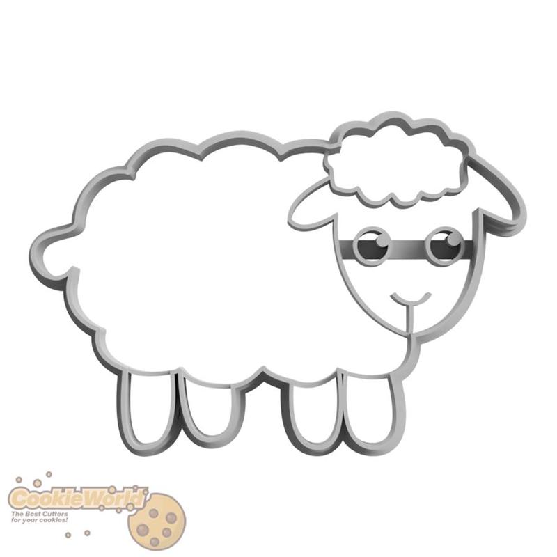 Sheep Cookie cutter & Stamp