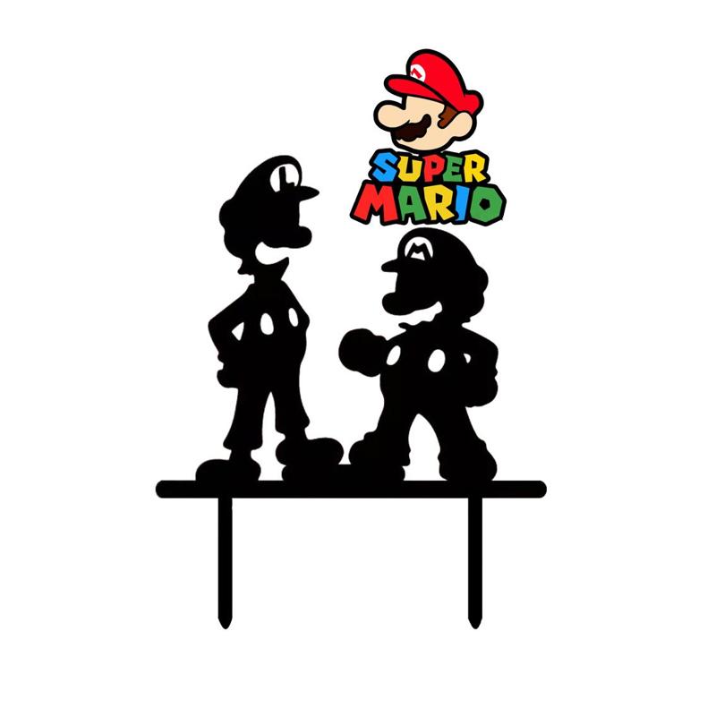 CAKE TOPPER ADORNO TORTA - SUPER MARIO BROS - Mario & Luigi