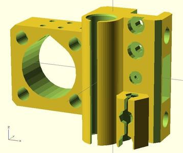 x-end motor idler for Prusa i3 with 45 mm bw rods